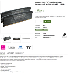 Corsair 32GB (2K) DDR5 6000MHz Vengeance B muistimoduuli 2 x 16 GB.png